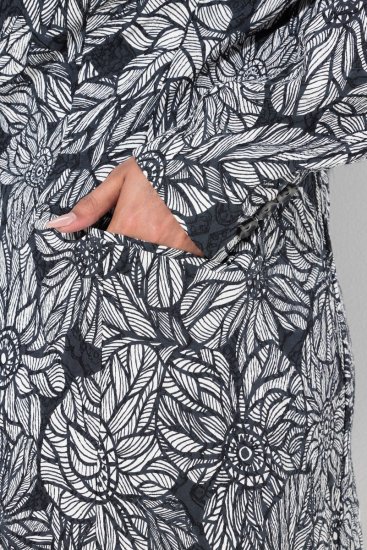 Ulla Popken 838656 Blazer met bloemen Wit - Blazers - Damesblazers in grote maten