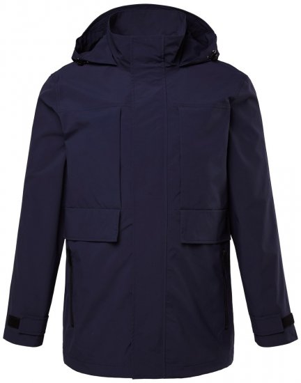 Men+ 215 Regenjas met capuchon Donkerblauw - Jassen - Grote Maten Herenjassen