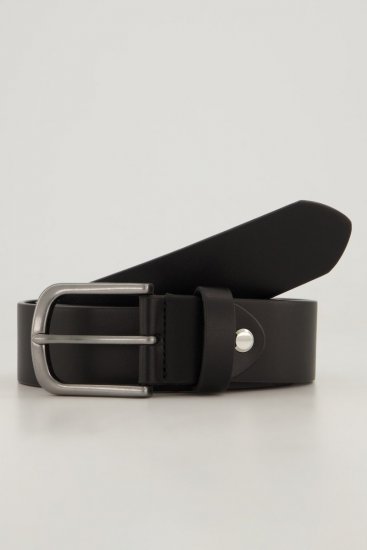 JP1880 839374 Riem in leerlook met metalen gesp Zwart - Accessoires - Herenaccessoires voor elke look