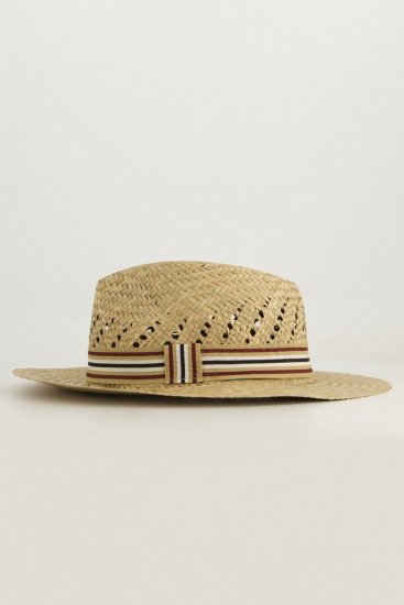 JP1880 Straw Hat Woven Yellow - Accessoires - Herenaccessoires voor elke look