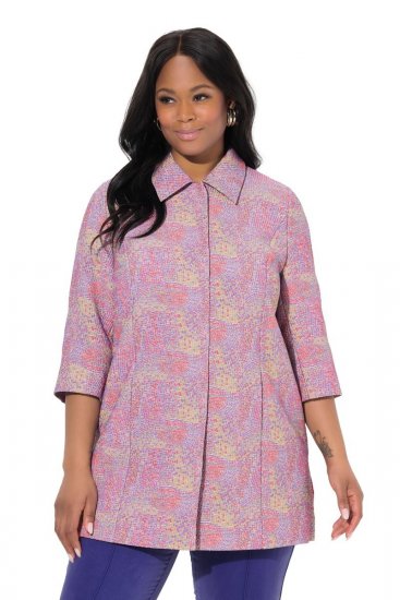 Ulla Popken 839708 Jasje Lila - Jassen - Grote maten jassen voor dames