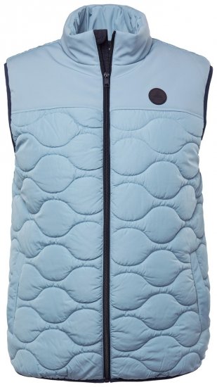 Boston Park 099 Bodywarmer gewatteerd met synthetisch dons Lichtblauw - Jassen - Grote Maten Herenjassen