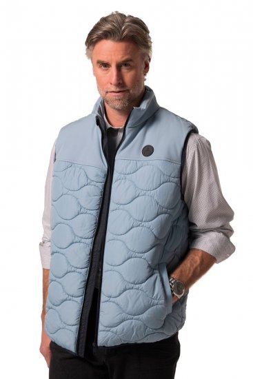 Boston Park 099 Bodywarmer gewatteerd met synthetisch dons Lichtblauw - Jassen - Grote Maten Herenjassen