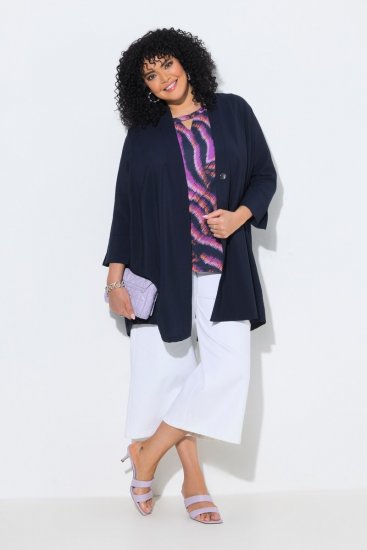 Ulla Popken 840210 Vest Donkerblauw - Vesten - Dames vesten in grote maten