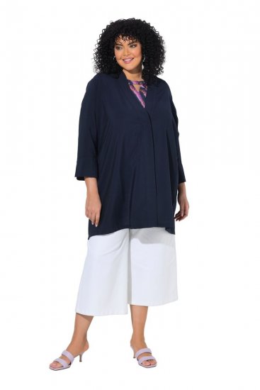 Ulla Popken 840210 Vest Donkerblauw - Vesten - Dames vesten in grote maten
