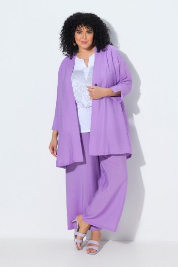 Ulla Popken 840210 Vest Lila - Vesten - Dames vesten in grote maten