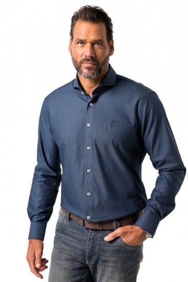 JP1880 Business Shirt Long Sleeve Blue - Hemden - Overhemden Grote Maten Heren