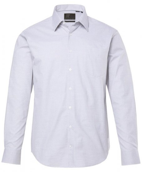 JP1880 Business Shirt Long Sleeve Two-Tone Grey - Hemden - Overhemden Grote Maten Heren