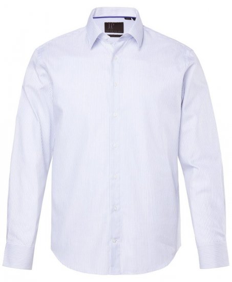 JP1880 Business Shirt Long Sleeve Striped Snow White - Hemden - Overhemden Grote Maten Heren