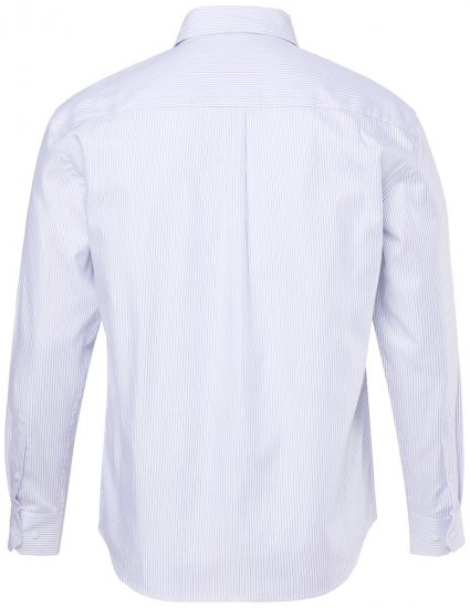 JP1880 Business Shirt Long Sleeve Striped Snow White - Hemden - Overhemden Grote Maten Heren