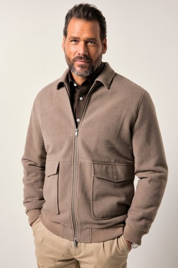 JP1880 Blouson Jacket Lightweight and Warm Brown - Jassen - Grote Maten Herenjassen