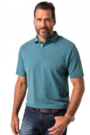 JP1880 Polo Shirt Short Sleeve Pique VIntage Teal - Polo shirts - Grote Maten Poloshirts Heren