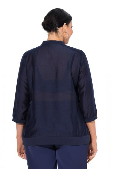 Ulla Popken 841127 Blouse Donkerblauw - Blouses - Alledaagse blouses in grote maten