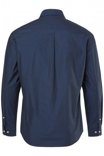 JP1880 Shirt Long Sleeve Kent Collar Navy - Hemden - Overhemden Grote Maten Heren