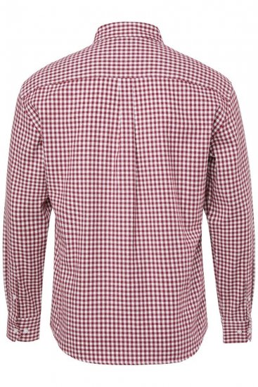 JP1880 Checked Flannel Shirt Long Sleeve Light Red - Hemden - Overhemden Grote Maten Heren
