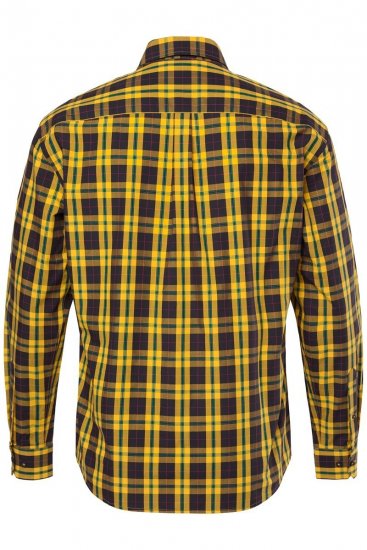 JP1880 Checked Shirt Long Sleeve Kent Collar Curry - Hemden - Overhemden Grote Maten Heren