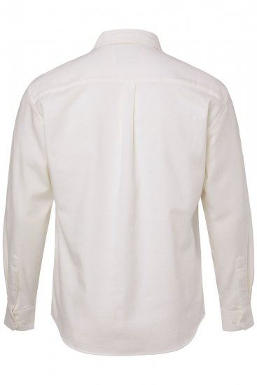JP1880 Checked Flannel Shirt Long Sleeve Creamy White - Hemden - Overhemden Grote Maten Heren