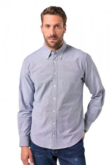 JP1880 Oxford Shirt Long Sleeve Denim Blue - Hemden - Overhemden Grote Maten Heren