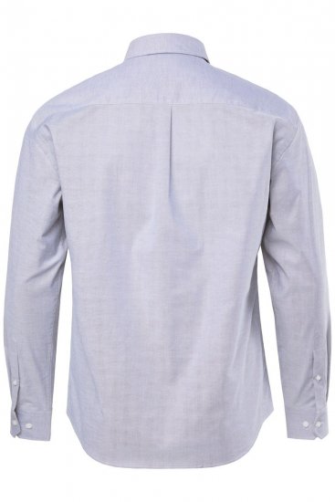 JP1880 Oxford Shirt Flexnamic Long Sleeve Grey - Hemden - Overhemden Grote Maten Heren