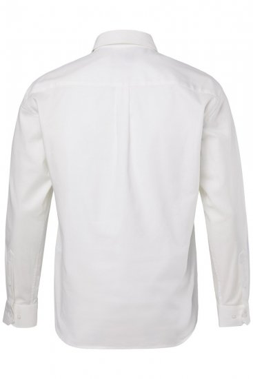 JP1880 Oxford Shirt Flexnamic Long Sleeve Snow White - Hemden - Overhemden Grote Maten Heren