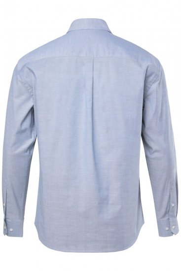 JP1880 Oxford Shirt Flexnamic Long Sleeve Ash Turquoise - Hemden - Overhemden Grote Maten Heren