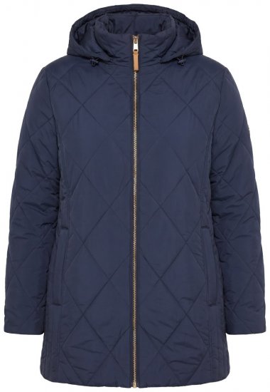 Ulla Popken 841360 Gewatteerd jack Donkerblauw - Jassen - Grote maten jassen voor dames
