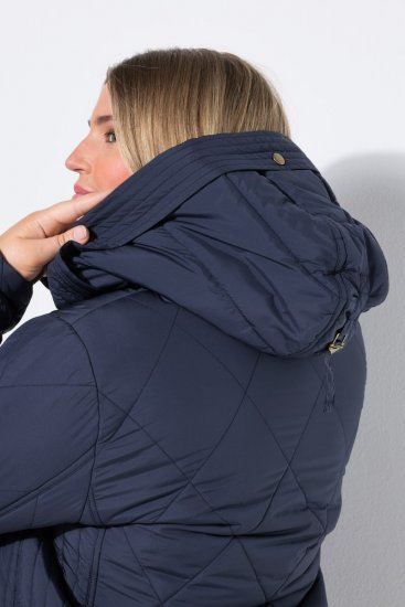 Ulla Popken 841360 Gewatteerd jack Donkerblauw - Jassen - Grote maten jassen voor dames