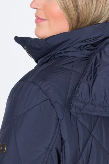 Ulla Popken 841360 Gewatteerd jack Donkerblauw - Jassen - Grote maten jassen voor dames