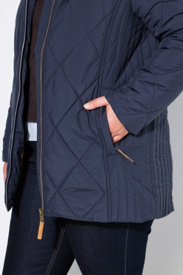 Ulla Popken 841360 Gewatteerd jack Donkerblauw - Jassen - Grote maten jassen voor dames