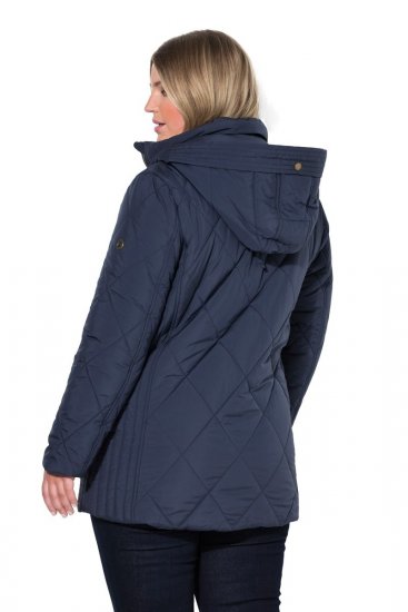 Ulla Popken 841360 Gewatteerd jack Donkerblauw - Jassen - Grote maten jassen voor dames