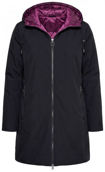 Ulla Popken 841398 Jas Zwart - Jassen - Grote maten dames jassen