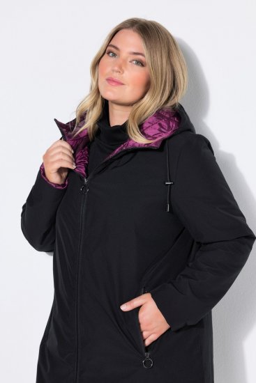 Ulla Popken 841398 Jas Zwart - Jassen - Grote maten dames jassen