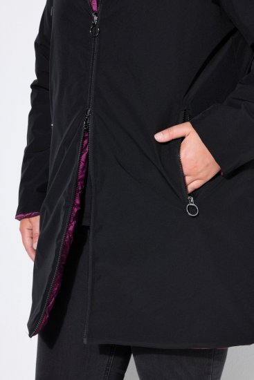 Ulla Popken 841398 Jas Zwart - Jassen - Grote maten dames jassen