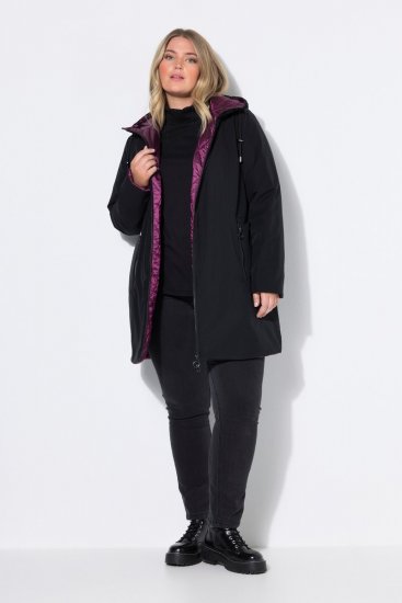 Ulla Popken 841398 Jas Zwart - Jassen - Grote maten dames jassen