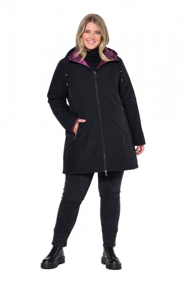 Ulla Popken 841398 Jas Zwart - Jassen - Grote maten dames jassen