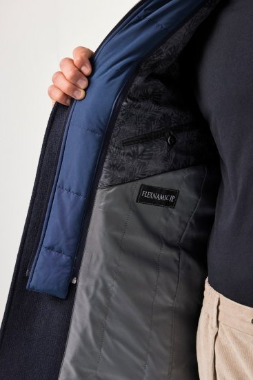 JP1880 Coat Flexnamic With Removable Insert Navy - Jassen - Grote Maten Herenjassen