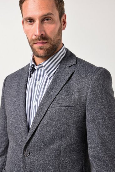 JP1880 Jacket Business Donegal Graphite Grey - Jassen - Grote Maten Herenjassen