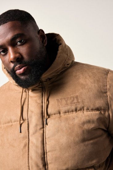 STHUGE Jacket Puffer With Warm Quilting Beige - Jassen - Grote Maten Herenjassen