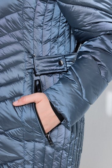 Ulla Popken 842013 Gewatteerd jack Denimblauw - Jassen - Grote maten jassen voor dames