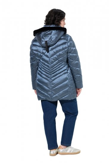 Ulla Popken 842013 Gewatteerd jack Denimblauw - Jassen - Grote maten jassen voor dames