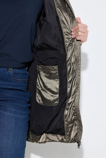Ulla Popken 842013 Gewatteerd jack Lichtbruin - Jassen - Grote maten jassen voor dames