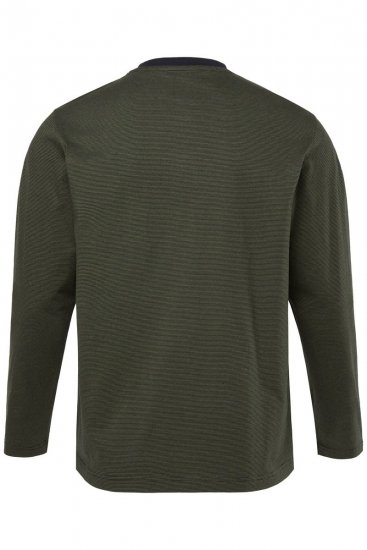 JP1880 Pyjamas Two-piece Striped Dark Green - Ondergoed & zwem - Grote Maten Ondergoed Heren
