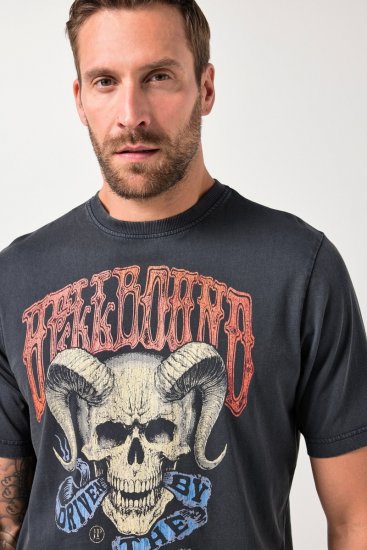 JP1880 T-Shirt Driven By The Devil Black - T-shirts - Grote Maten T-shirts Heren