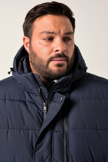 Men+ 426 Parka met capuchon Marineblauw - Jassen - Grote Maten Herenjassen