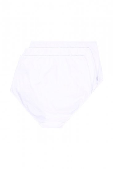 Ulla Popken 842435 Slips met hoge taille 3-pack Wit - Slips - 