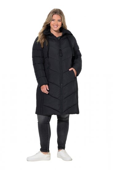 Ulla Popken 842877 Functioneel jack Zwart - Jassen - Grote maten jassen voor dames