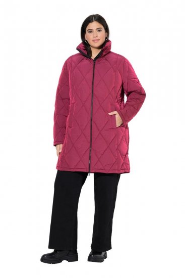 Ulla Popken 842937 Gewatteerd jack Rood - Jassen - Grote maten jassen voor dames