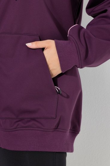 Ulla Popken 843186 Waterafstotende softshell jas met reflectoren Wijnrood - Jassen - Grote maten jassen voor dames