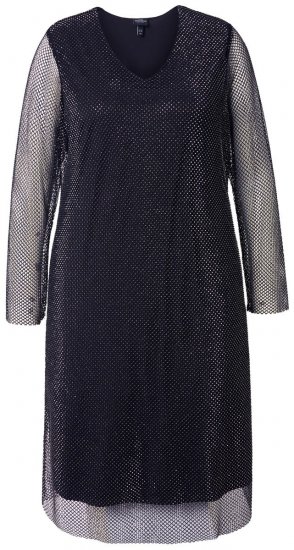 Ulla Popken 843232 Paillettenjurk Grijs - Avondjurken - Grote maten avondkleding