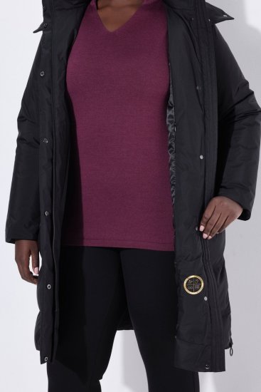 Ulla Popken SYMPATEX Triple Function Coat Black - Jassen - Grote maten dames jassen